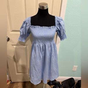 Hill House Athena Nap Dress Light Blue Silver Sparkle